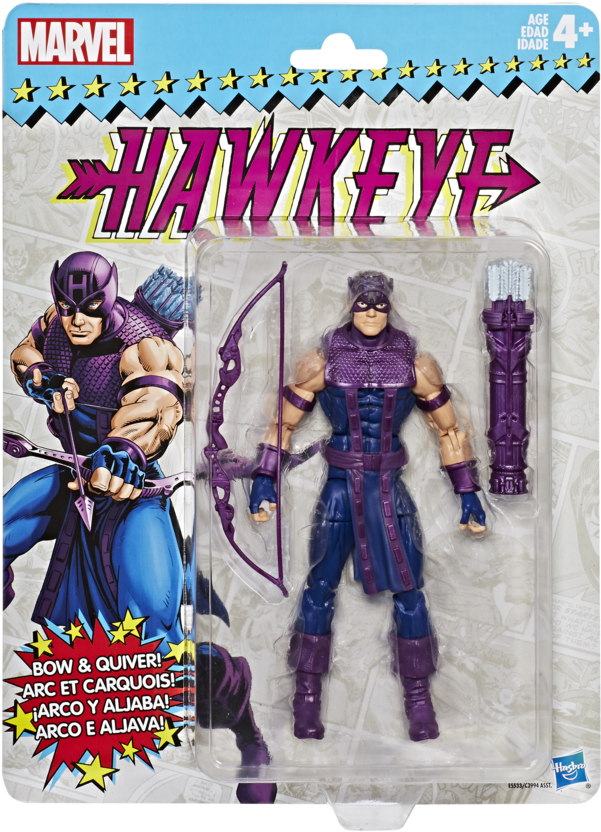 Hasbro Just Sent Along Pretty Promotional Images Of - Marvel Legends Retro Hawkeye Clipart (900x900), Png Download