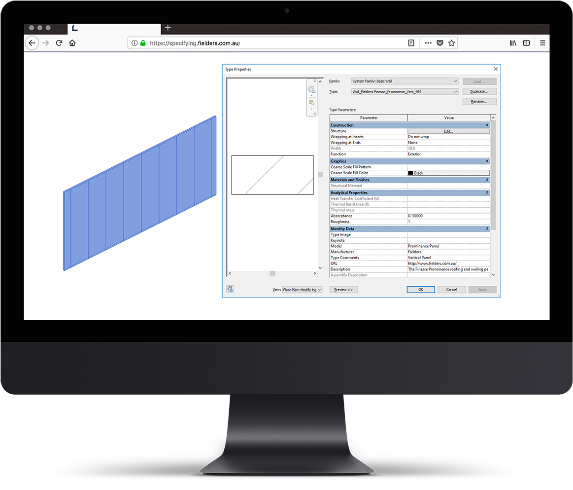 The Basic Wall System Families Are Simply Modelled - Computer Monitor Clipart (1200x1006), Png Download