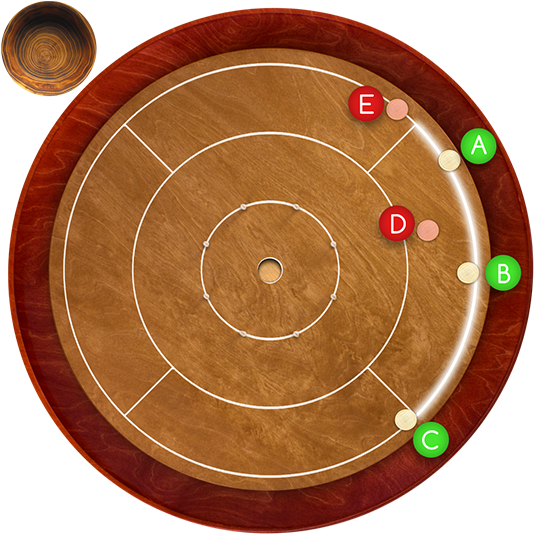 Crokinole Game Rules - Crokinole 1 Player Clipart (670x562), Png Download