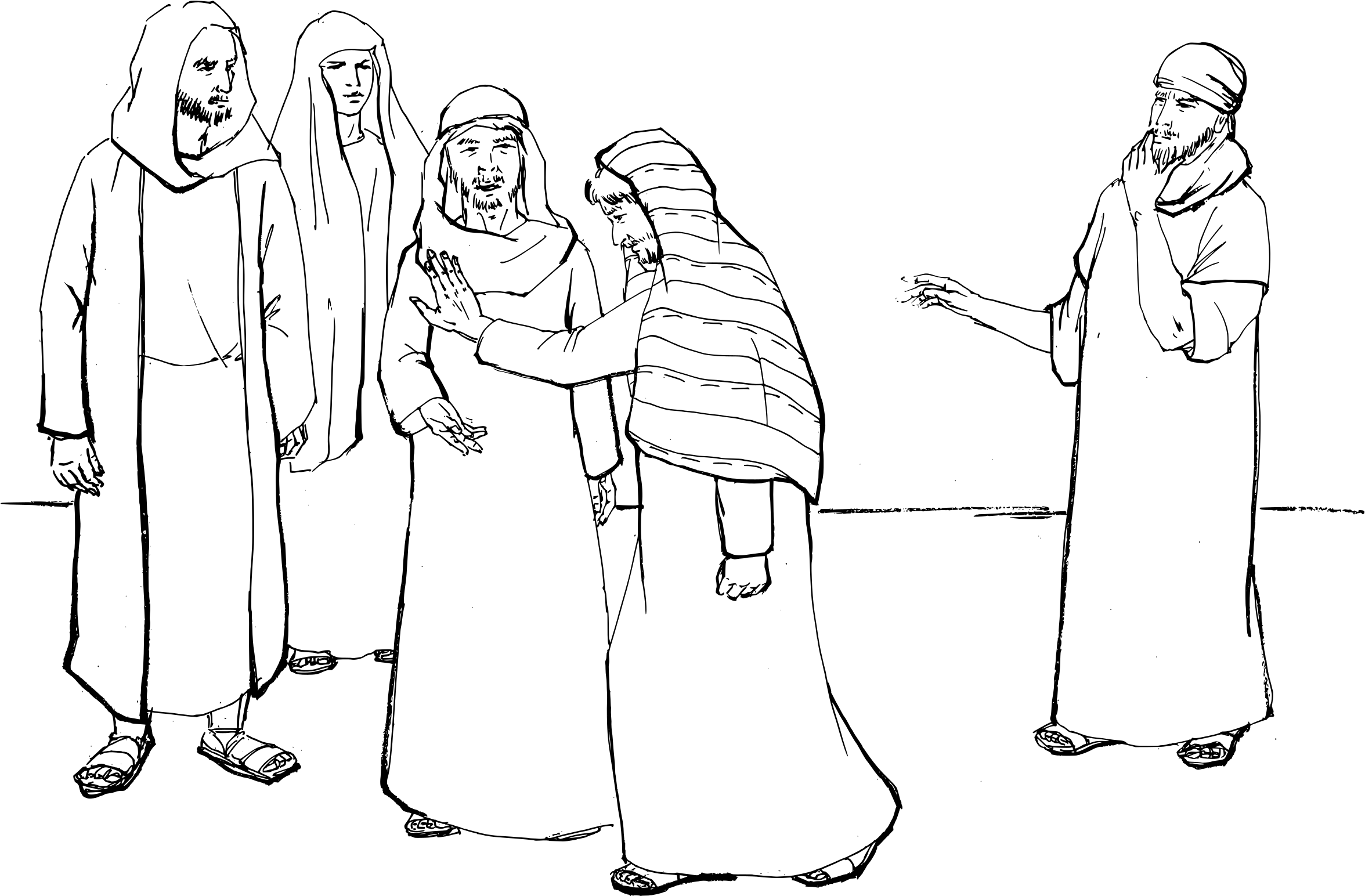 This Free Icons Png Design Of 05 Luke - Petrus Verleugnet Jesus Ausmalbild Clipart (2400x1697), Png Download