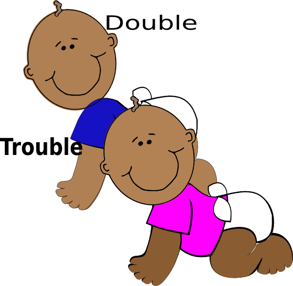 Double Trouble Svg Clip Arts 600 X 585 Px - Double Trouble Clip Art - Png Download (600x585), Png Download