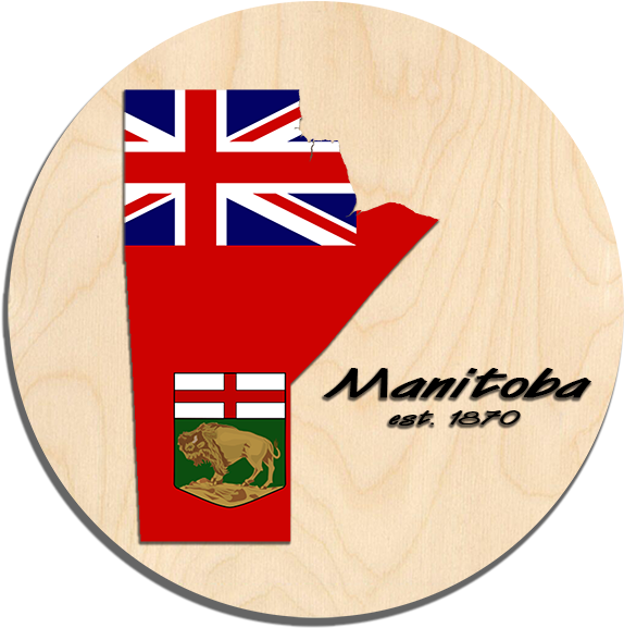 Wood Circle Manitoba - Evolution Of Canada's Flag Clipart (600x600), Png Download
