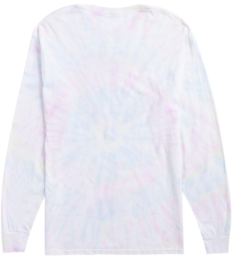 Tie Dye Long Sleeve With Flower Heart Design Taylor - Long-sleeved T-shirt Clipart (600x600), Png Download