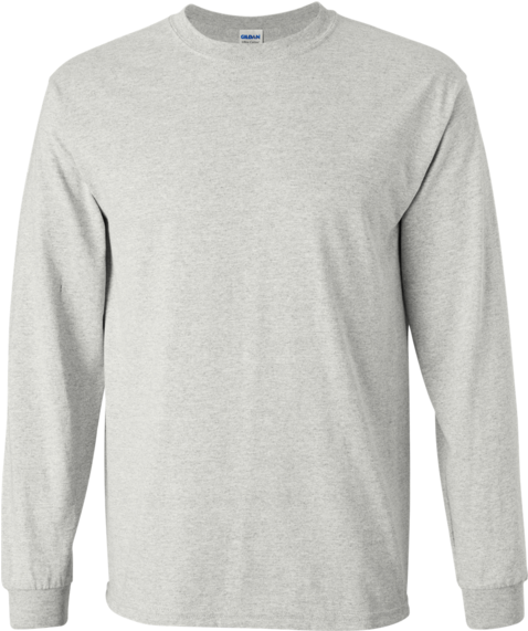 Ultra Cotton Long Sleeve T Shirt - Long Sleeve Grey Tshirt Clipart (600x600), Png Download