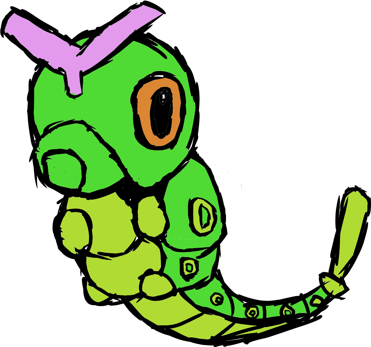 I Drew Caterpie On My New Drawing Tablet Clipart (1600x1200), Png Download