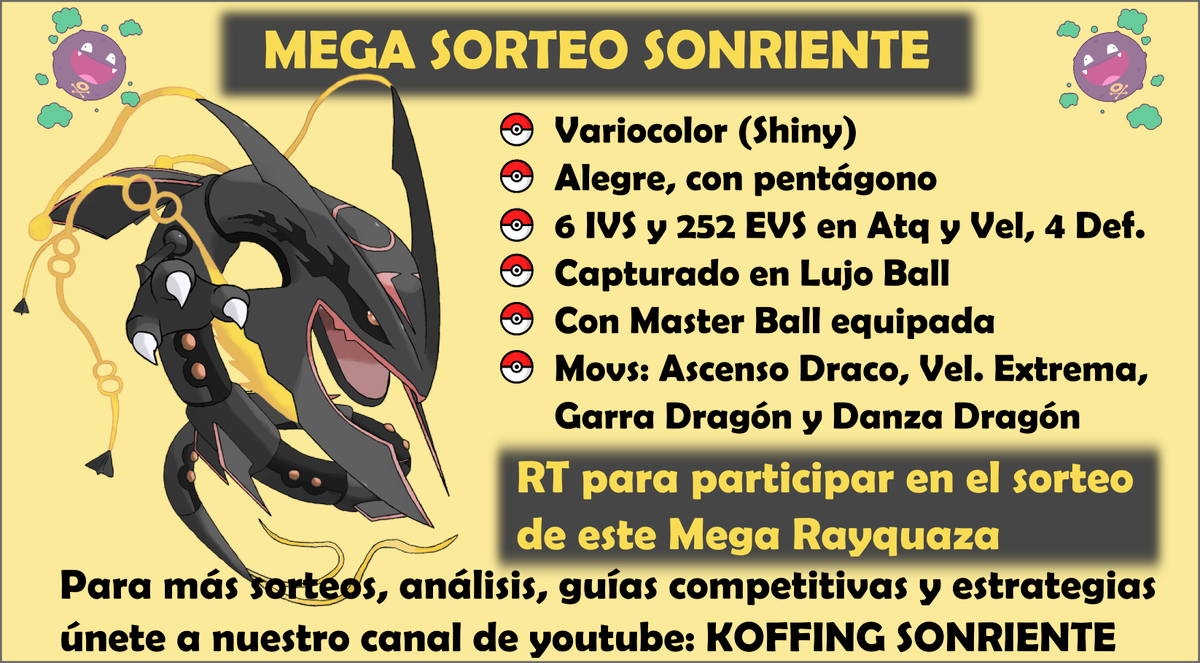 #megasorteosonriente Hashtag On Twitter - Shiny Primal Rayquaza Clipart (1200x663), Png Download
