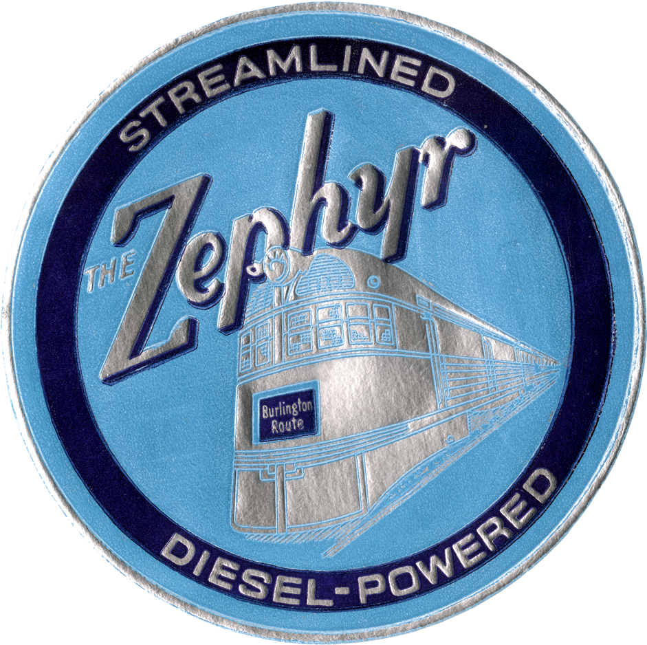 Zephyr Bnsf Railway, Vintage Travel, Trains, United - Emblem Clipart (1000x1000), Png Download