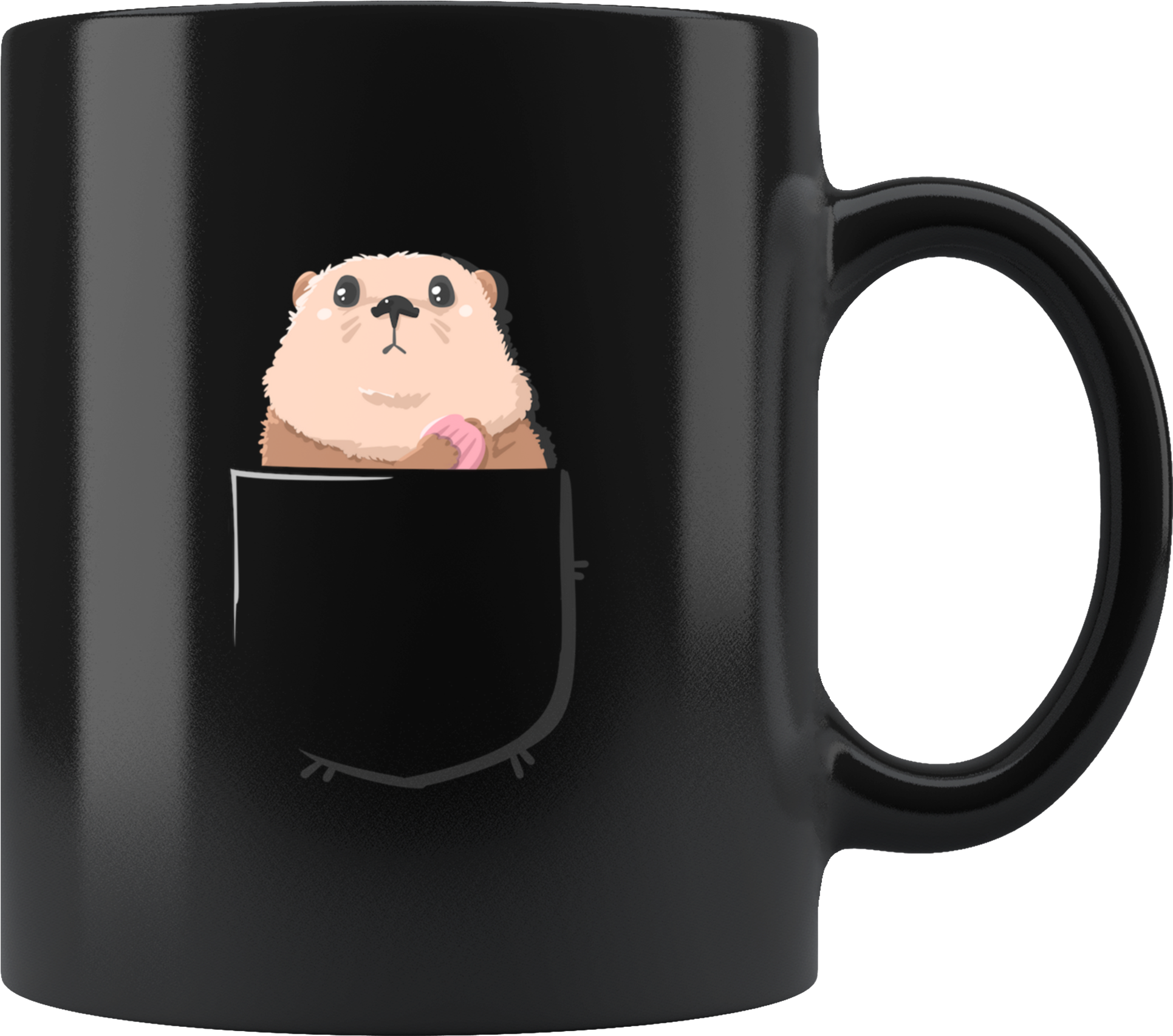 Sea Otter In A Pocket,love Otters Cute Mug - Mug Clipart (2000x2000), Png Download