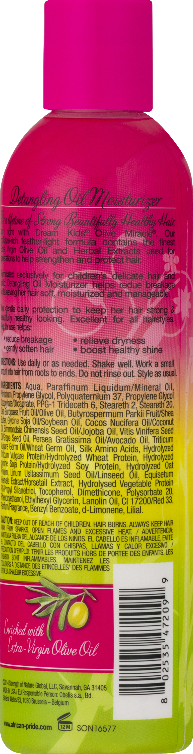 African Pride Dream Kids Olive Miracle Anti-breakage - Colorfulness Clipart (642x2500), Png Download