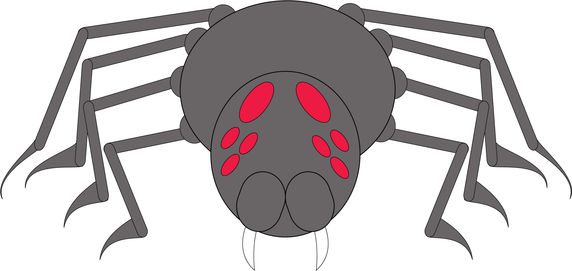 In The Spirit Of The Season, I Made A Spoopy Spider - Illustration Clipart (2000x1200), Png Download