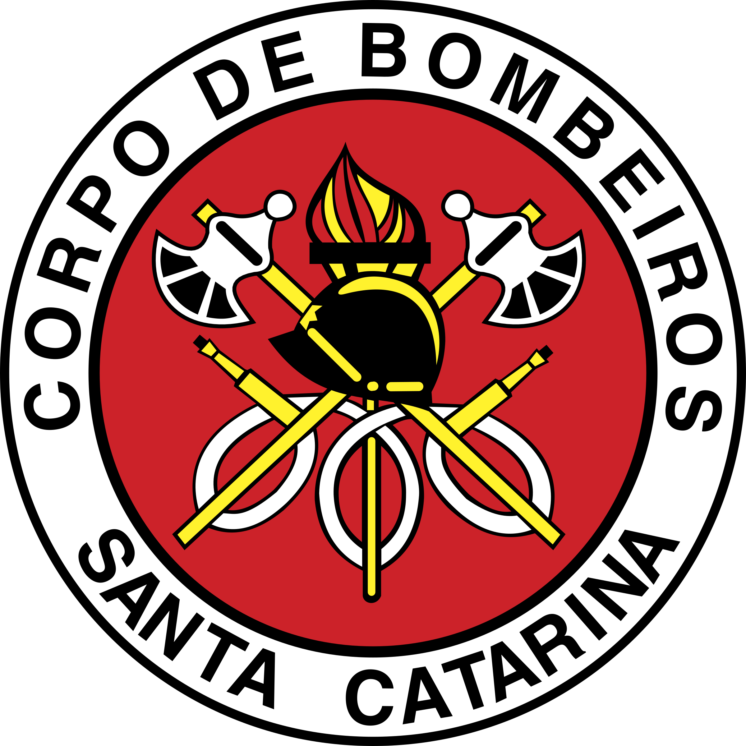 Bombeiros Sc Logo Png Transparent - Firefighter Clipart (2400x2400), Png Download