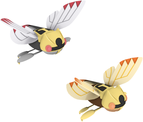Ninjask 3d Model - Cartoon Clipart (620x537), Png Download