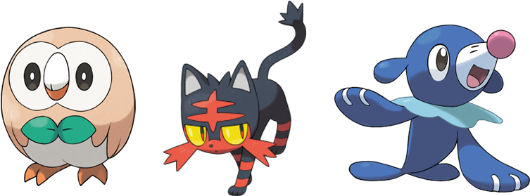 Poke-navi - Pokemon 7 Gen Starter Clipart (800x400), Png Download