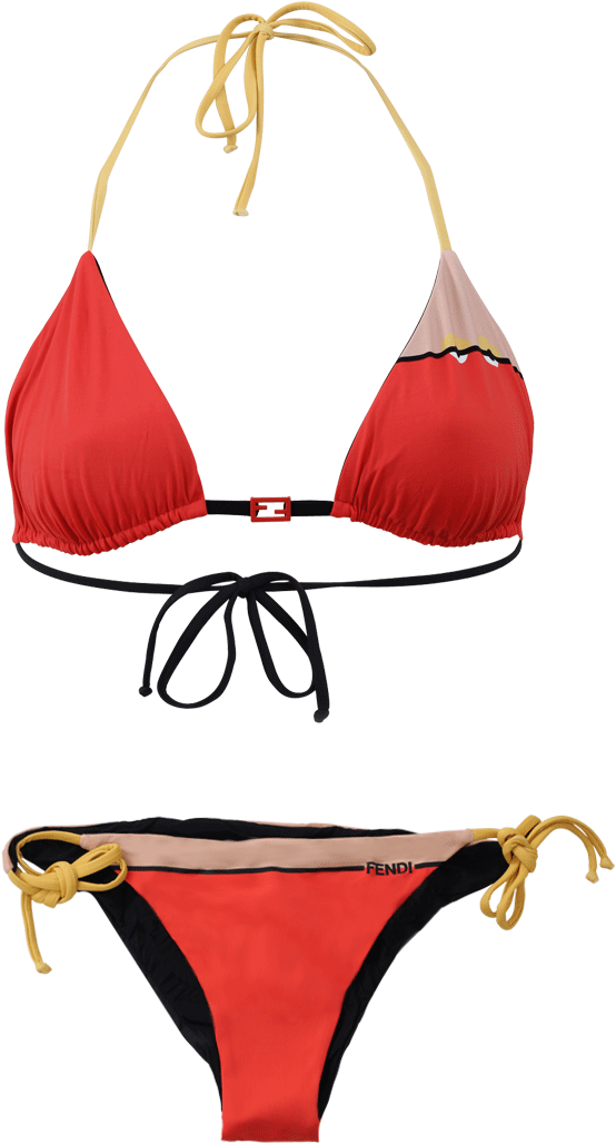 Fendi Bathing Suit - Swimsuit Top Clipart (960x1223), Png Download