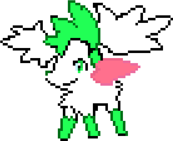 Shaymin Pixel Art , Png Download - Cartoon Clipart (691x561), Png Download