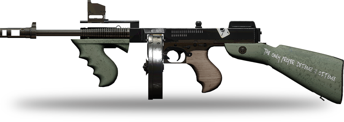 Royal Order Chicago Typewriter Smg - Thompson Submachine Gun Clipart (1111x395), Png Download