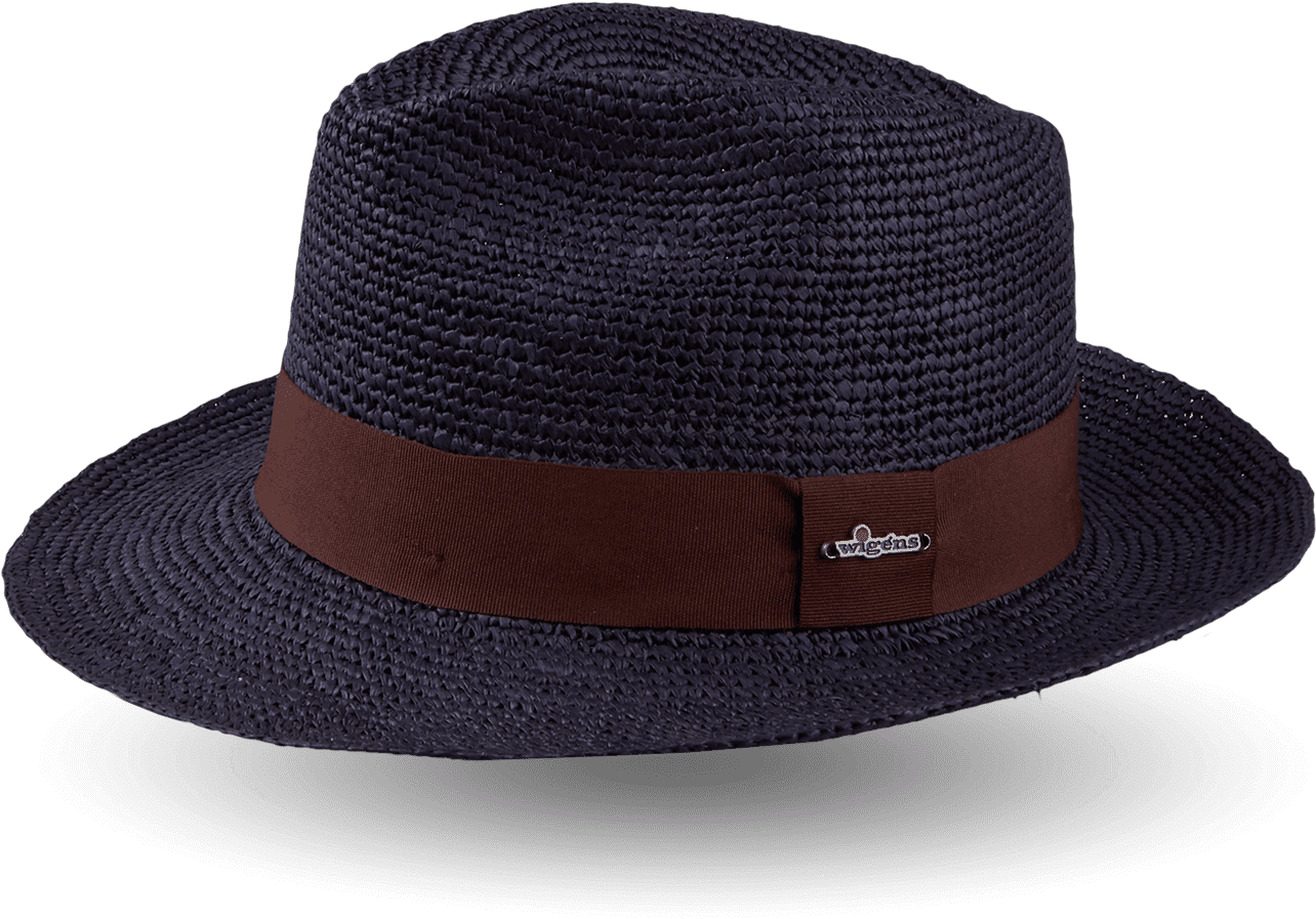 Wigéns Handwoven Fedora Panama Hat Brown Ribbon Large Clipart (1440x1440), Png Download