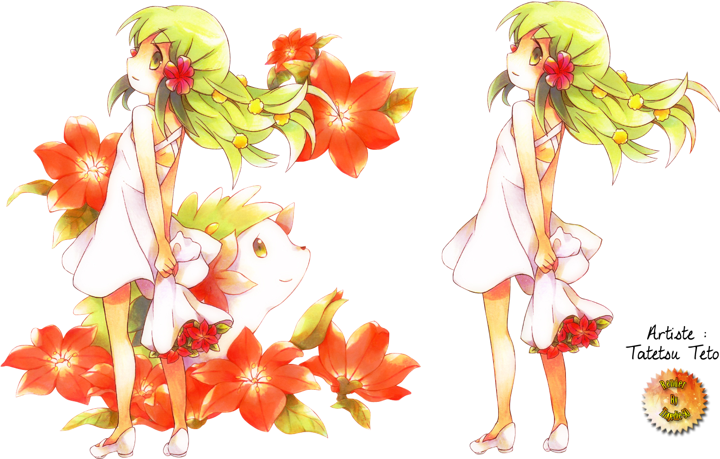Render - Shaymin [1] - Pokemon Shaymin Anime Clipart (1488x1000), Png Download