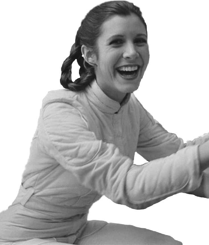 #carriefisher #princessleia #leiaskywalker #leiaorgana - Carrie Fisher Clipart (735x861), Png Download