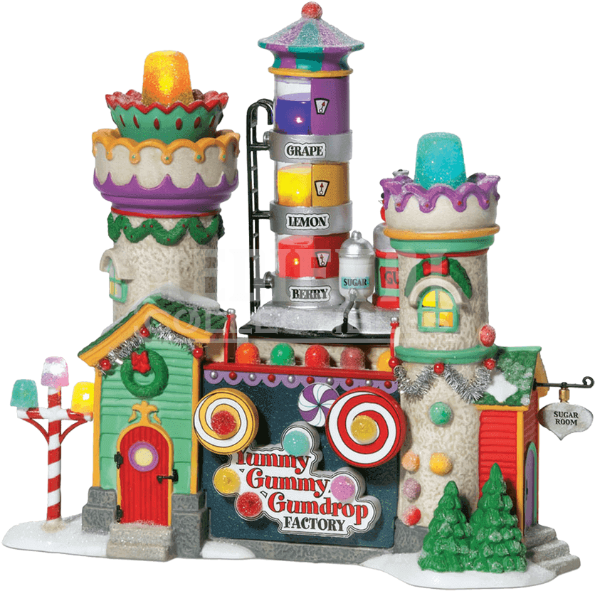 Yummy Gummy Gumdrop Factory - Villa Navideño De Dulces Clipart (850x850), Png Download