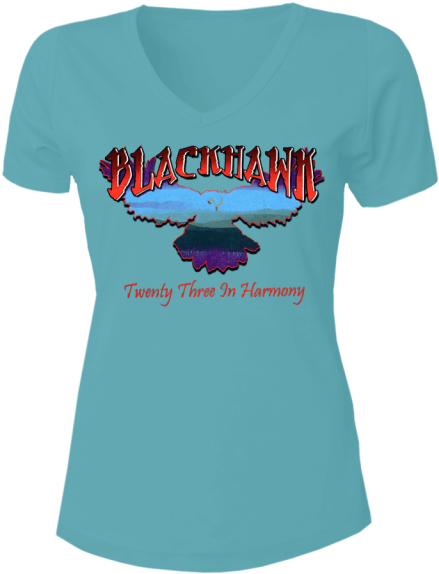 Blackhawk Ladies Light Blue V Neck Shirt - Whale Shark Clipart (640x640), Png Download