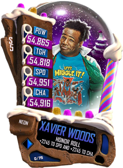 Xavierwoods S5 23 Neon Christmas - Wwe Supercard Sonya Deville Clipart (456x720), Png Download