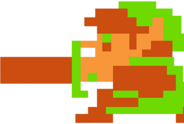 The Legend Of Zelda Clipart Classic - 8 Bit Link Png Transparent Png (640x480), Png Download