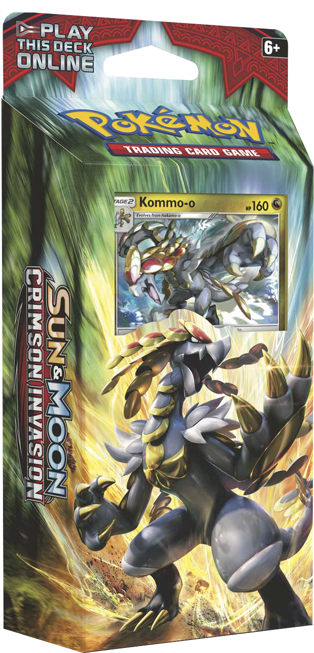 Sun & Moon Crimson Invasion Clanging Thunder Theme - Pokemon Theme Deck Kommo O Clipart (624x1305), Png Download