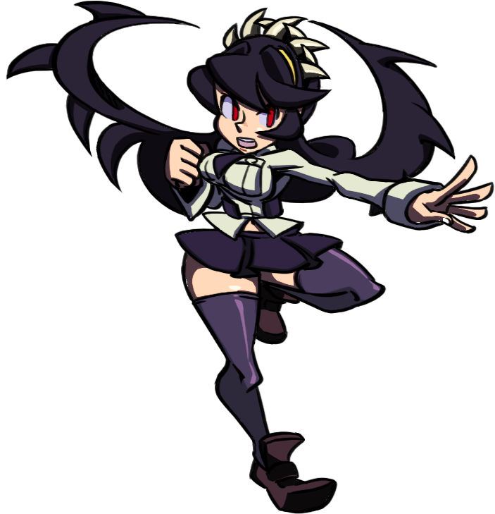 The Skullgirls Sprite Of The Day Is - Cartoon Clipart (734x849), Png Download