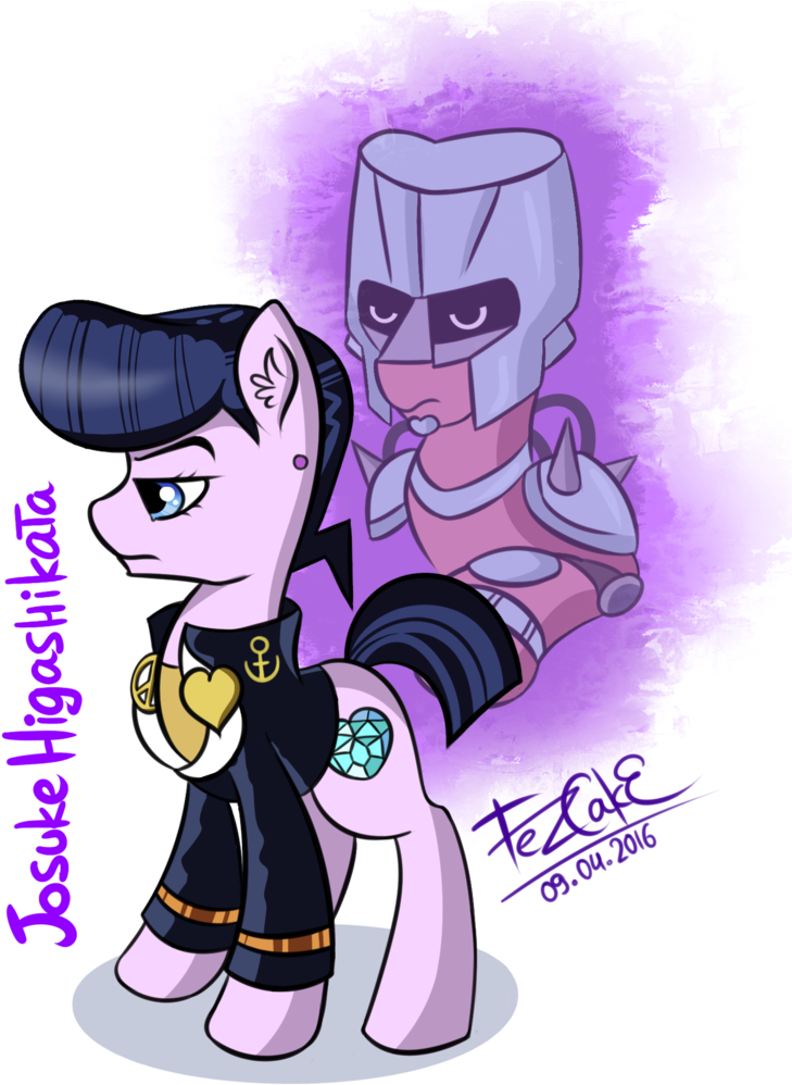 [ Img] - Josuke Higashikata Pony Clipart (764x1024), Png Download