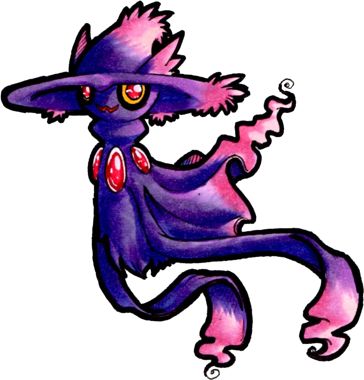 429 Mismagius - Cartoon Clipart (1225x1261), Png Download