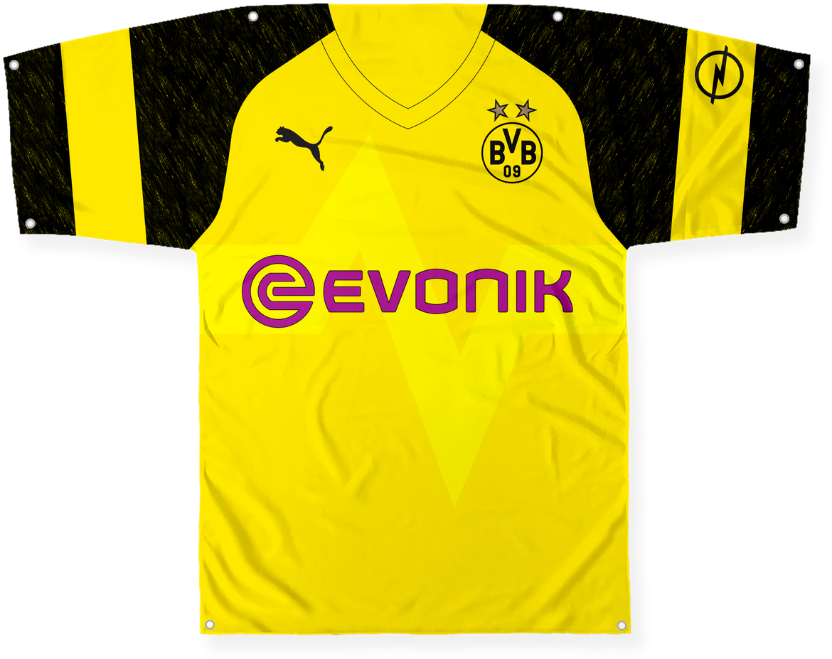 Dortmund 57" X 45" Jersey Banner - Borussia Dortmund Iphone Wallpaper 2018 Clipart (1280x1014), Png Download