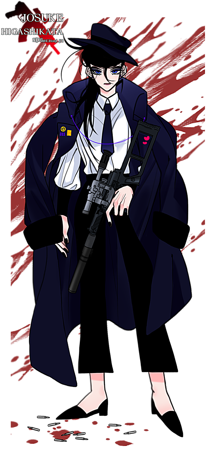 4부 히가시카타 죠스케ts - Cartoon Clipart (707x1555), Png Download