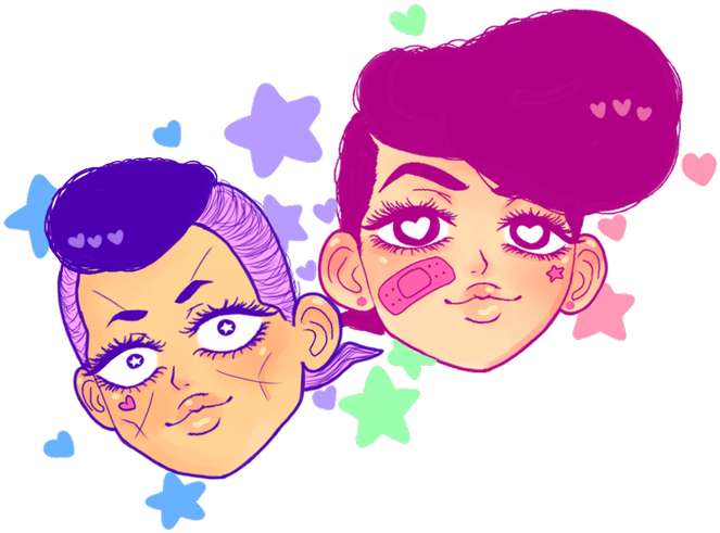 Colorful Josuke And Okuyasu Https - Illustration Clipart (680x534), Png Download