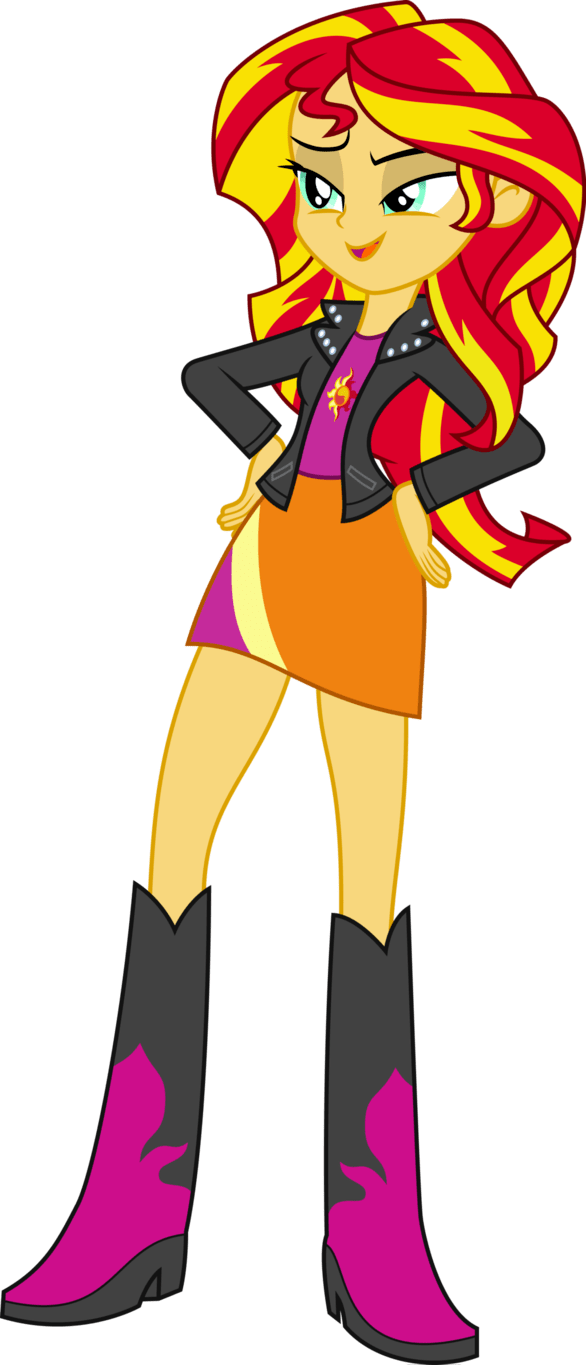 Equestria Girl Sunset Shimmer Clipart (586x1365), Png Download