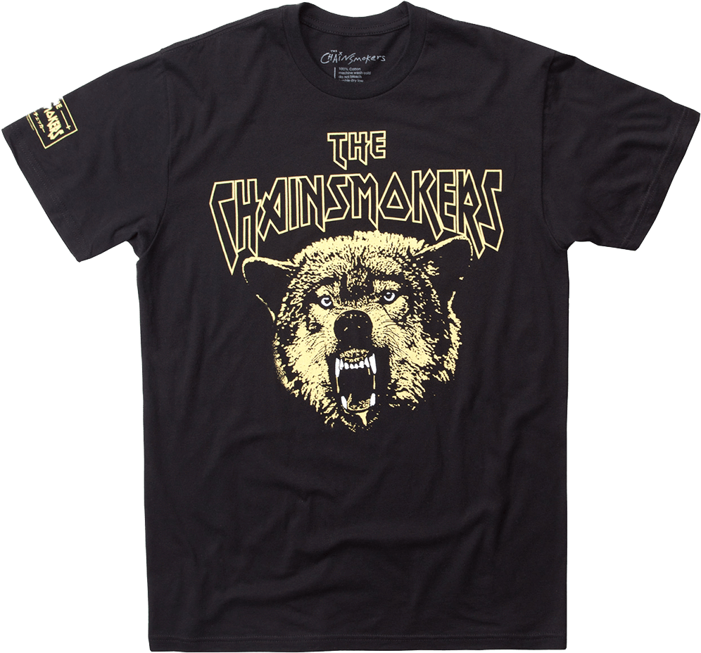 Wolf Tee - The Chainsmokers - Thunderbolt And Lightning Shirt Clipart (1200x1200), Png Download