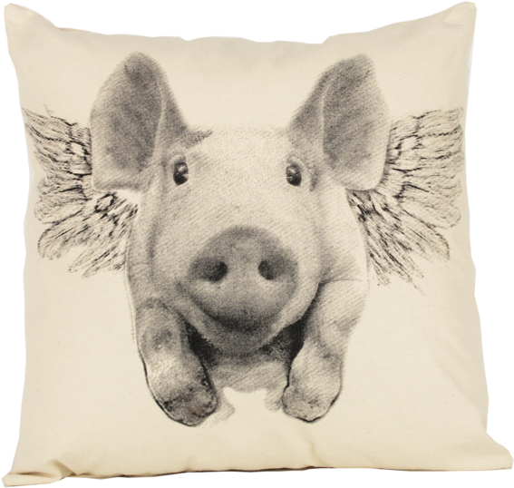 Flying Pig Pillow Clipart (600x600), Png Download