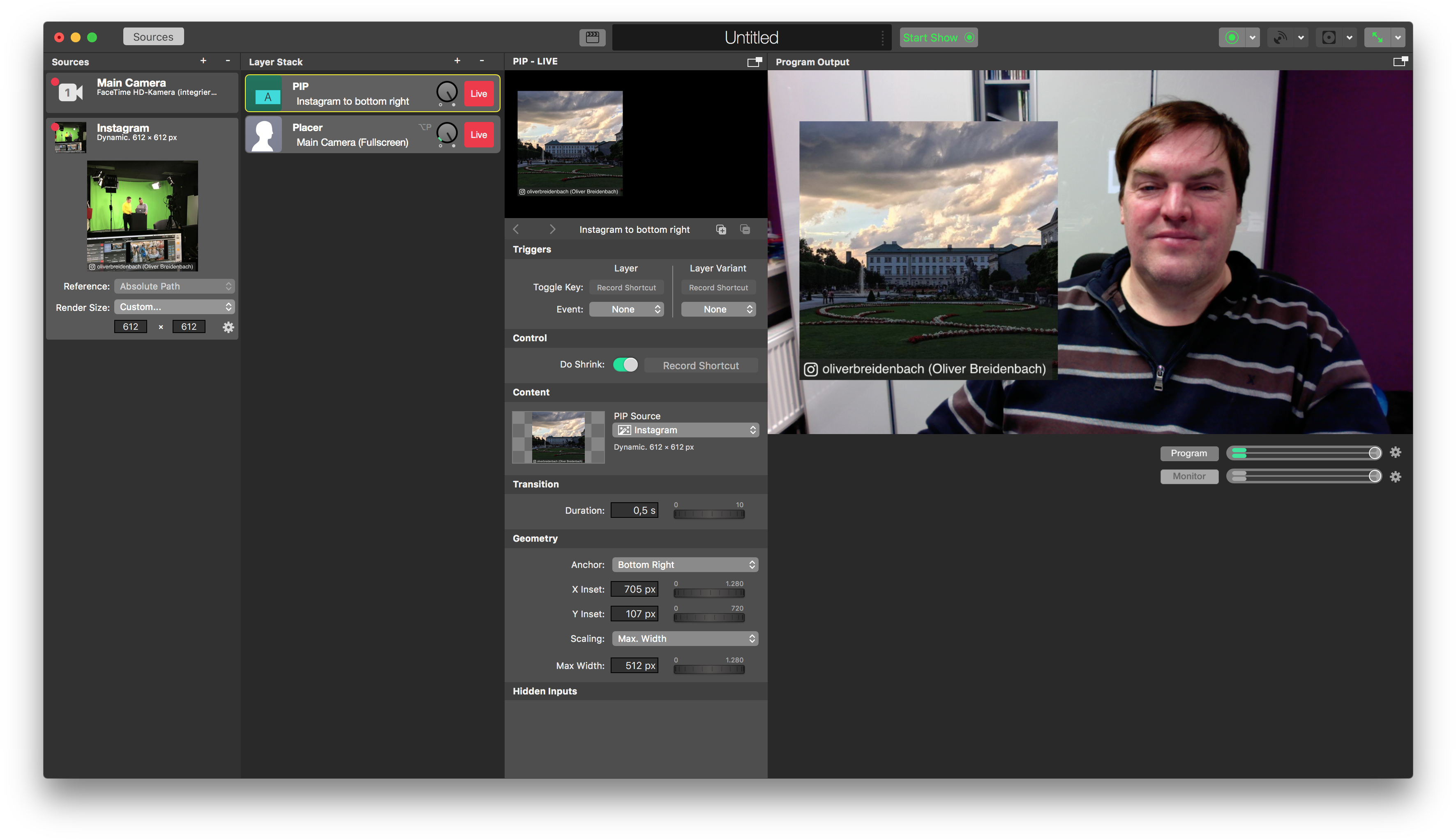 Using The Instagram Source - Rtmp Instagram Live Clipart (3556x2066), Png Download