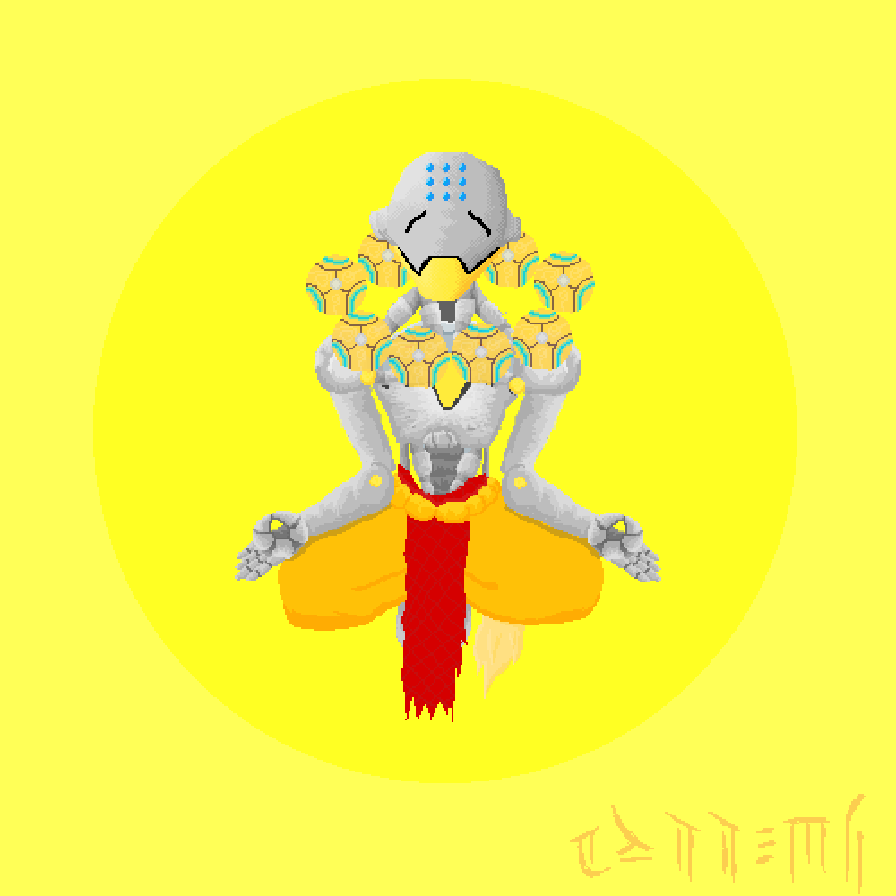 Zenyatta - Illustration Clipart (1000x1000), Png Download