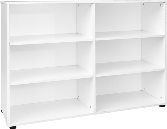 6 X Open Shelf Unit Mf 9 White - Shelf Clipart (600x800), Png Download