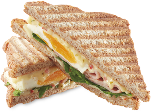 Chicken Ham, White Cheddar Cheese, Egg & Wild Rocket - Ham And Cheese Sandwich Clipart (720x520), Png Download