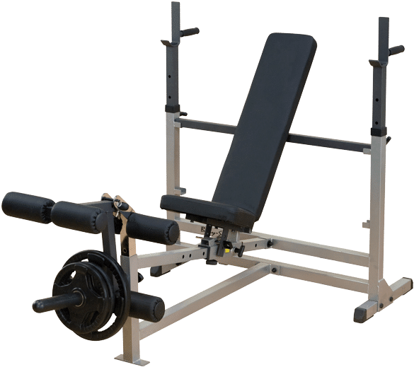 Bench Press Leg Extension Leg Curl Combo - Body Solid Gdib46l Powercenter Combo Bench Clipart (600x600), Png Download