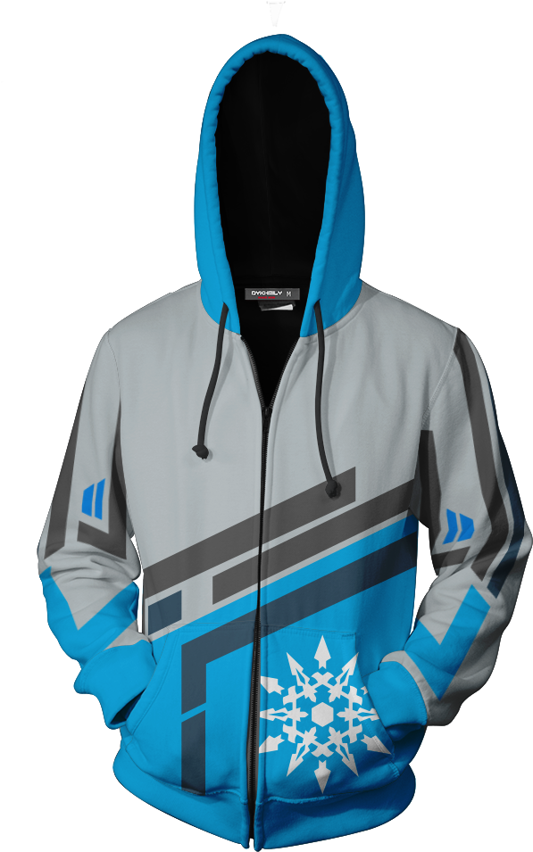 Rwby Weiss Schnee Zip Up Hoodie Fullprinted Zip Up - Rwby Hoodie Weiss Clipart (597x955), Png Download