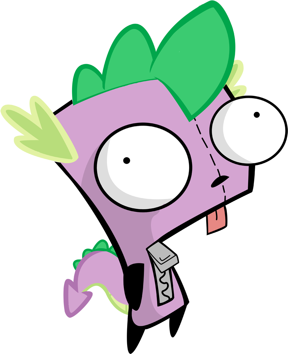 Gir, Invader Zim, Safe, Solo, Spike - Alien Invader Zim Gir Clipart (1000x1279), Png Download