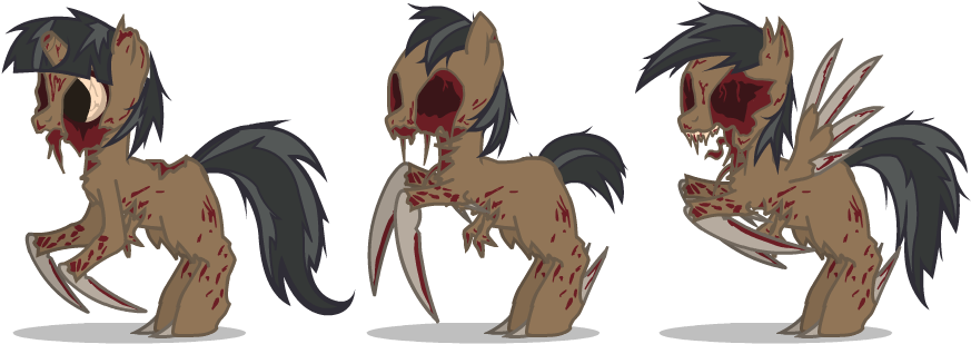 Deleted - Necromorph Pony Clipart (1000x400), Png Download