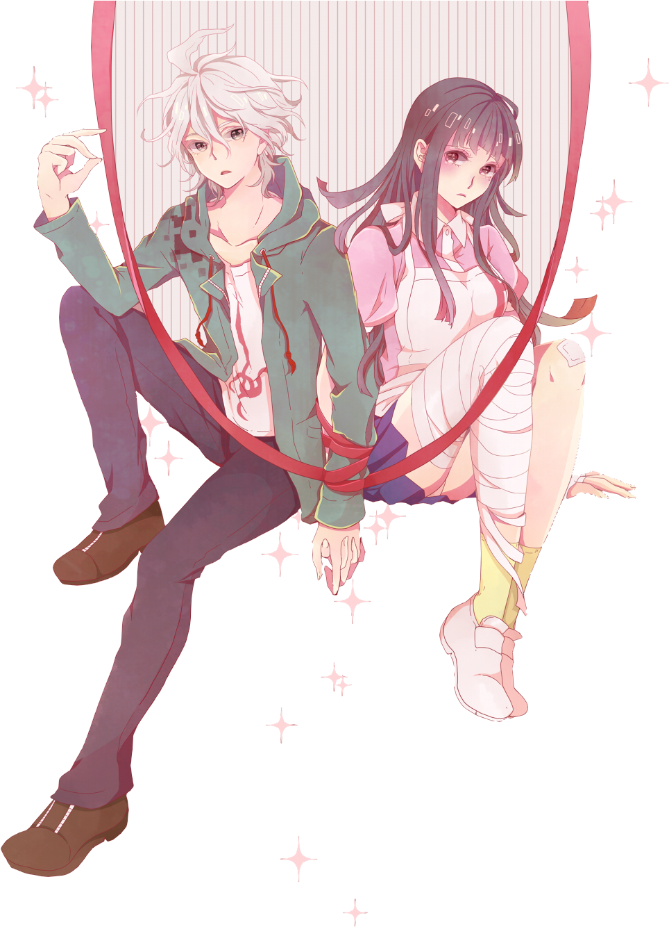 Kittyluv57 Images Nagito Komaeda And Mikan Tsumiki - Komaeda X Mikan Clipart (1039x1500), Png Download