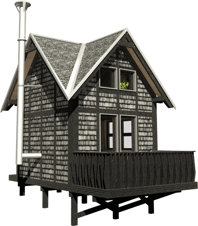 Small Cottage Plans With Loft And Porch - Cottage Png Clipart (800x800), Png Download