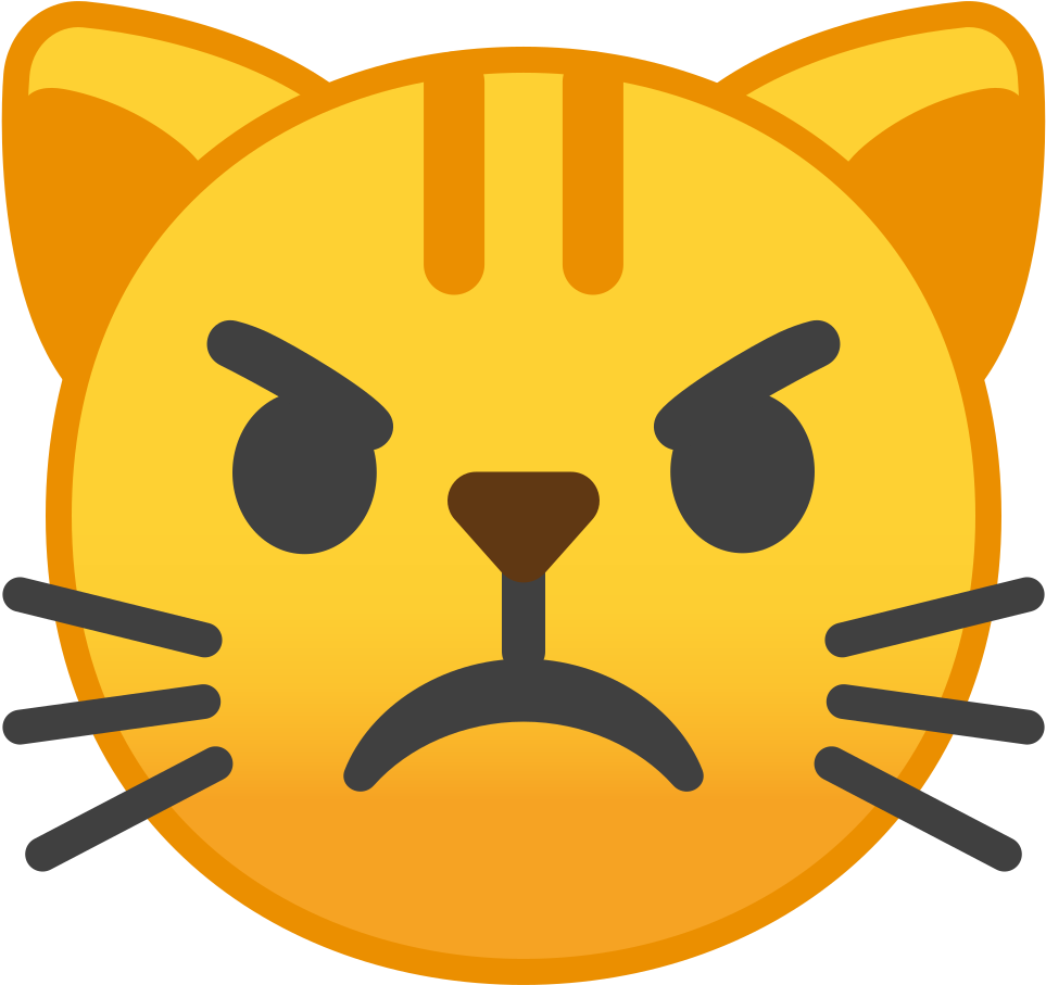 Noto Emoji Oreo 1f63e - 😼 Emoji Clipart (1024x1024), Png Download