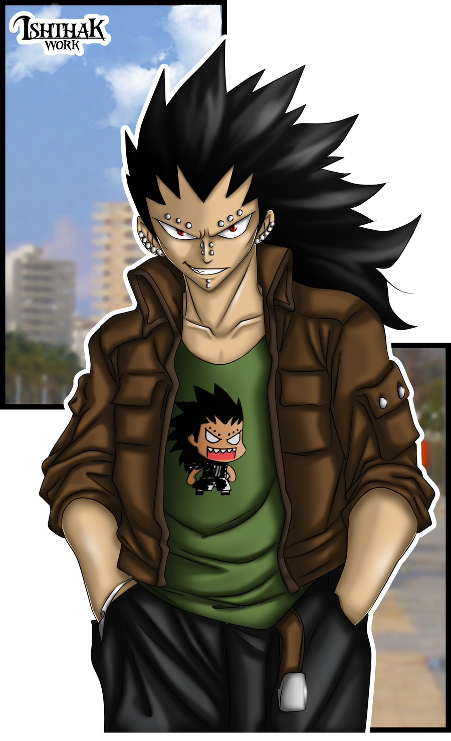 #gajeel - Gajeel Transparent Clipart (900x1477), Png Download