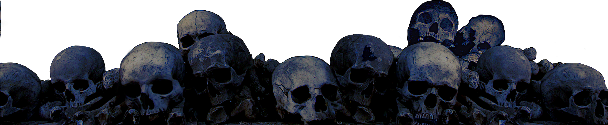 Gb Skull Pile - Pile Of Skull Png Clipart (2000x439), Png Download
